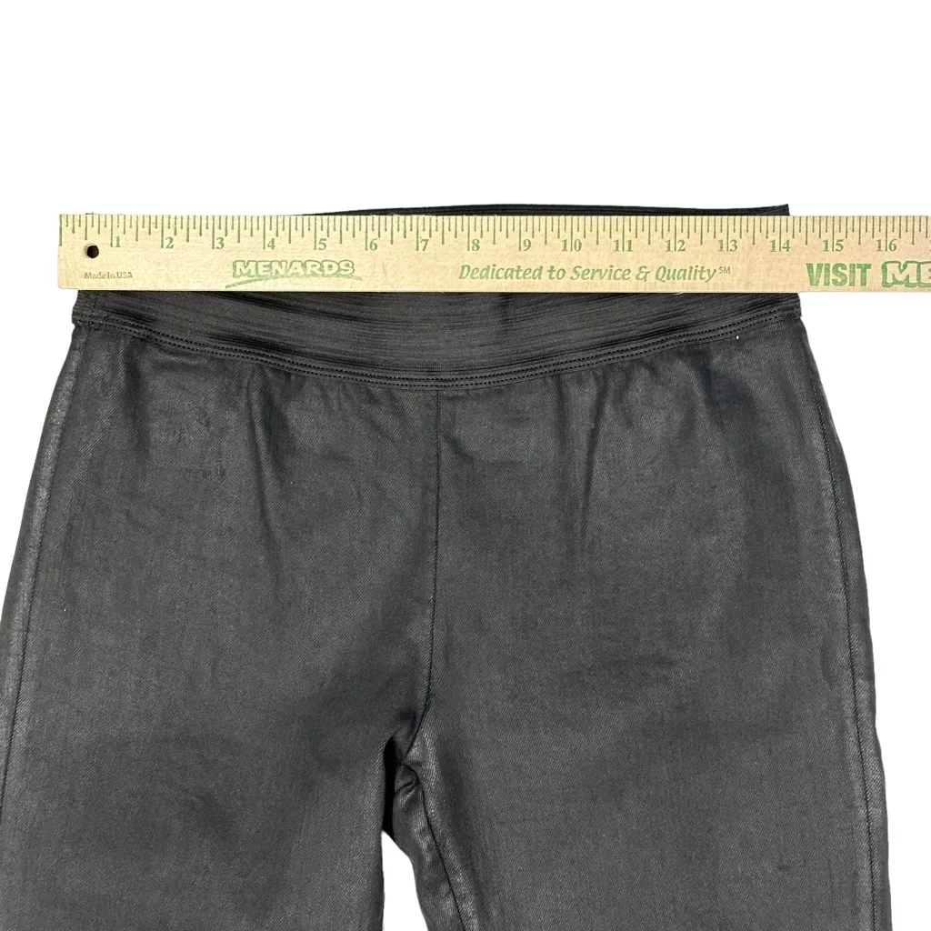 Citizens Of Humanity Greyson Coated Denim Legging Mid-Rise‎ Black Suedette 31 - Image 6