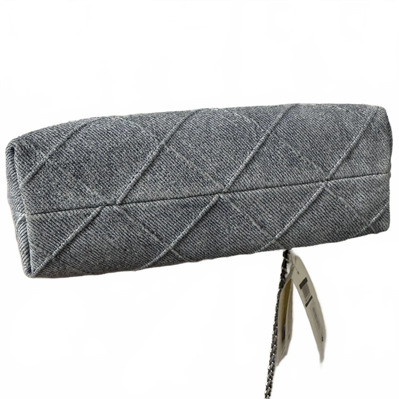 Tory Burch Small Fleming Soft Denim-Print Suede Crossbody Bag Blue NWT - Image 5