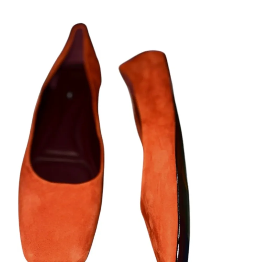 NEW Sarto by Franco Sarto Flexa Amaya Ballet Suede Square Toe Flats Burnt Orange - Image 4