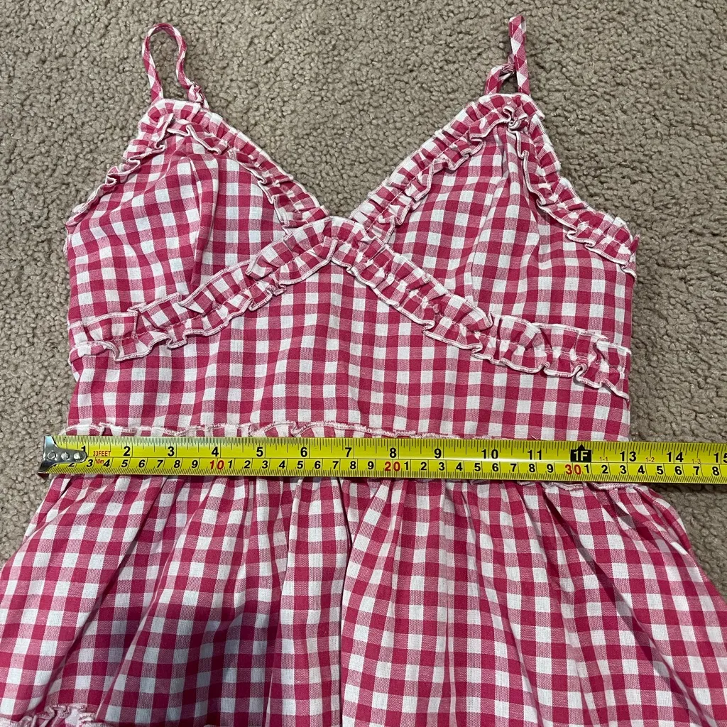 SHEIN Gingham Print Frill Trim Boho Cami Dress - Image 5
