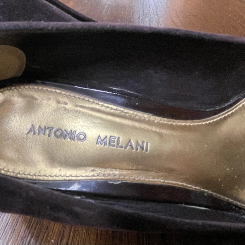 ANTONIO MELANI Brown Suede Heels - Image 3