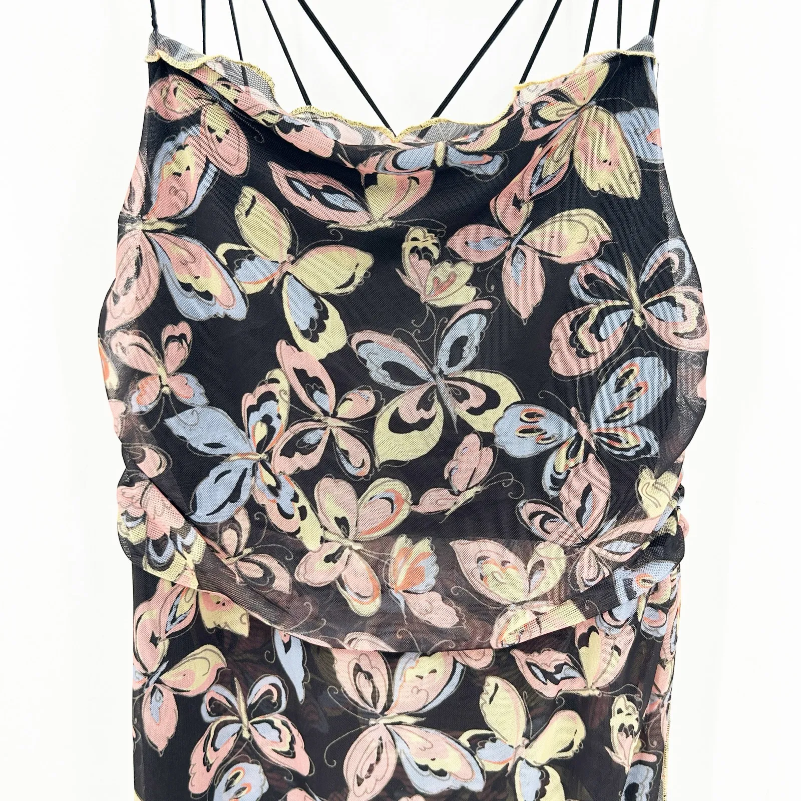 Urban Outfitters UO Womens Butterfly Print Wild Seam Slit Cami Slip Dress Size M - Image 4