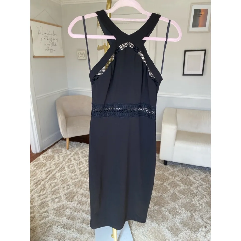 PremierAmour Lace Dress Office Siren Retro Elegance Summer Boho Date Prom Event Black Size 2 - Image 2