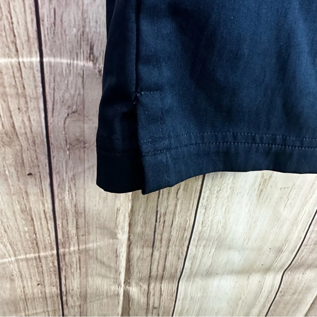 Women’s Vintage Nike Navy Capris with Blue Stripe - Image 2