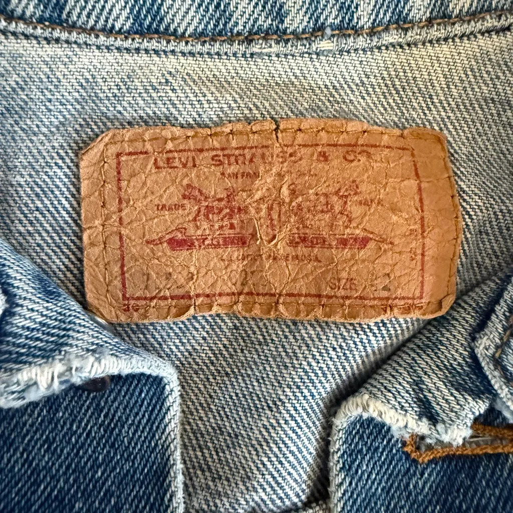Levi Strauss and Co Vintage 80’s Blue Denim Trucker Jacket 70506-0216 42 - Image 3