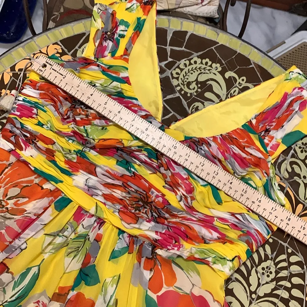 JONES NEW YORK Silk Chiffon Dress Sz:10 - Image 10