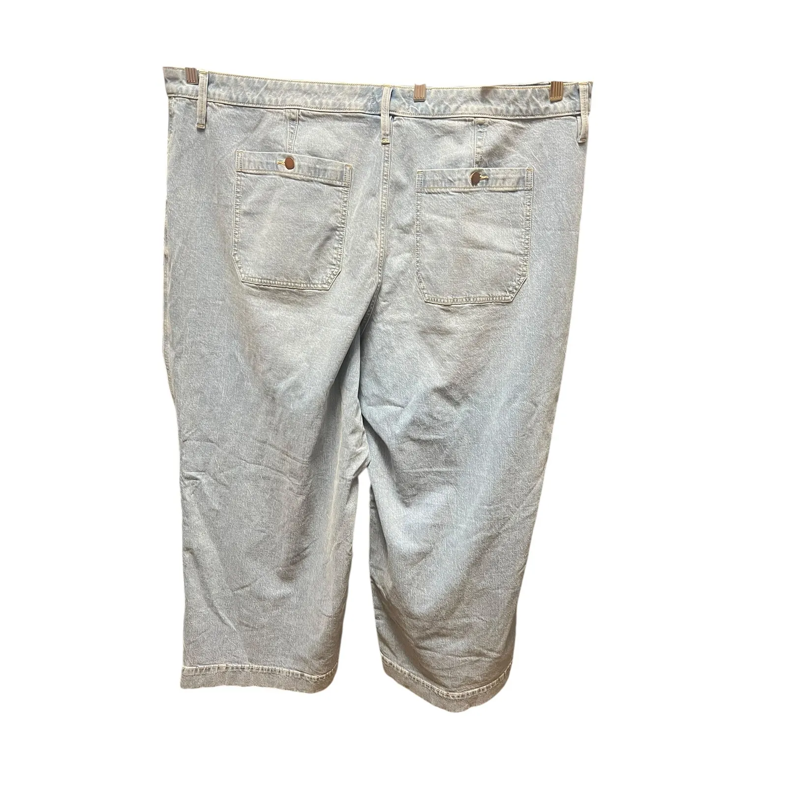 Lane Bryant Light Wash Wide Leg High Rise Jeans Women's Plus 24W Denim Pants - Image 4