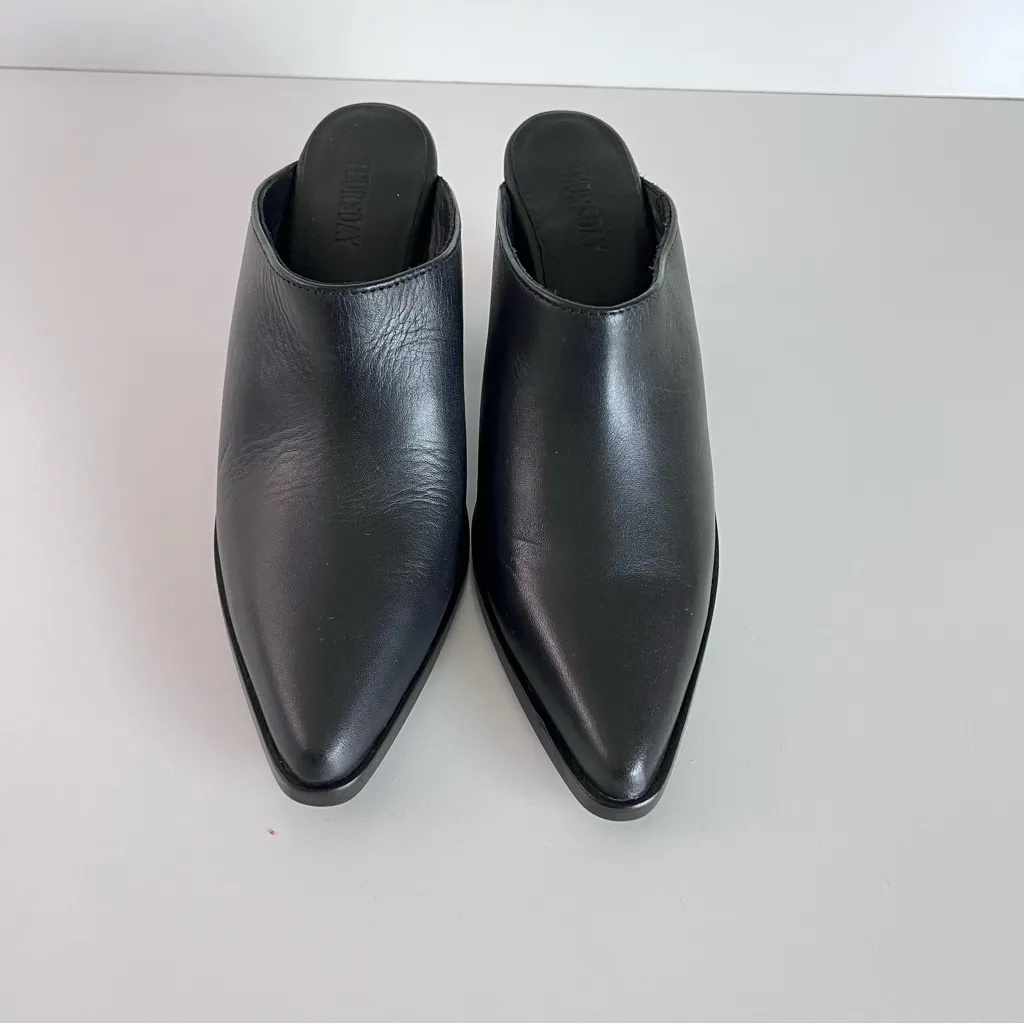 Thursday Boot Company Women's Summer Leather Mule Heel Black Size 5.5 - Image 6