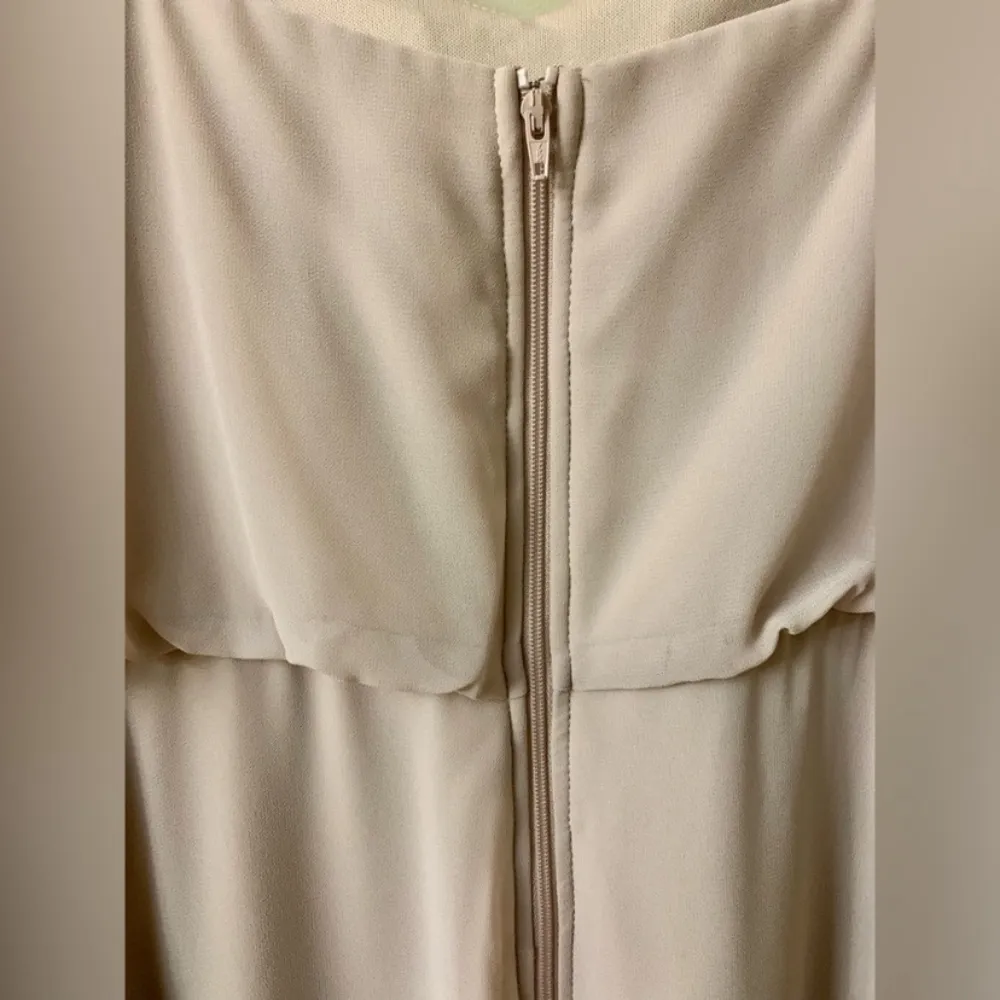 Elegant Birdy Grey taupe / neutral bridesmaid cocktail formal dress, chiffon - Image 4