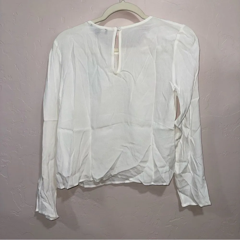 Lulus  Essentially Effortless White Long Sleeve Top - Size XS - Image 4