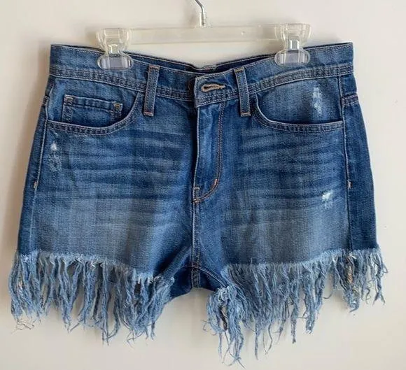 Vervet Flying Monkey Fringed Distressed Jean Shorts - Image 17