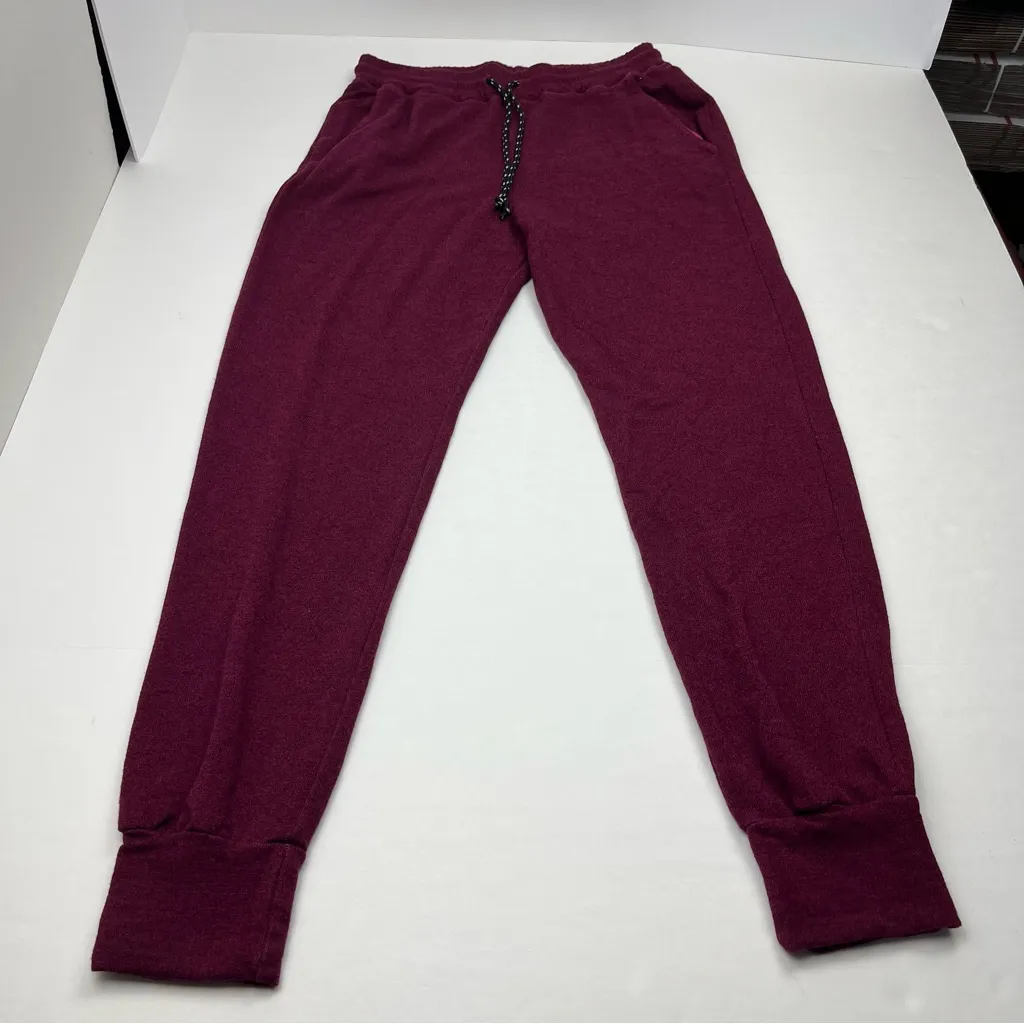 Sundry Jogger Womens Size 2 Medium 8 - 10 Burgundy Wine Pull-on Pant Pockets - Image 1