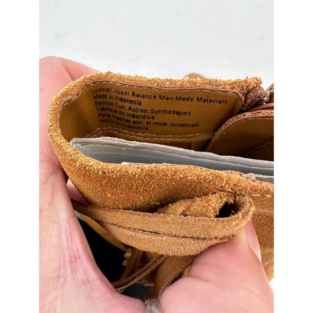 Vintage Predictions Suede Leather Fringe Boots Size 5 - Image 7