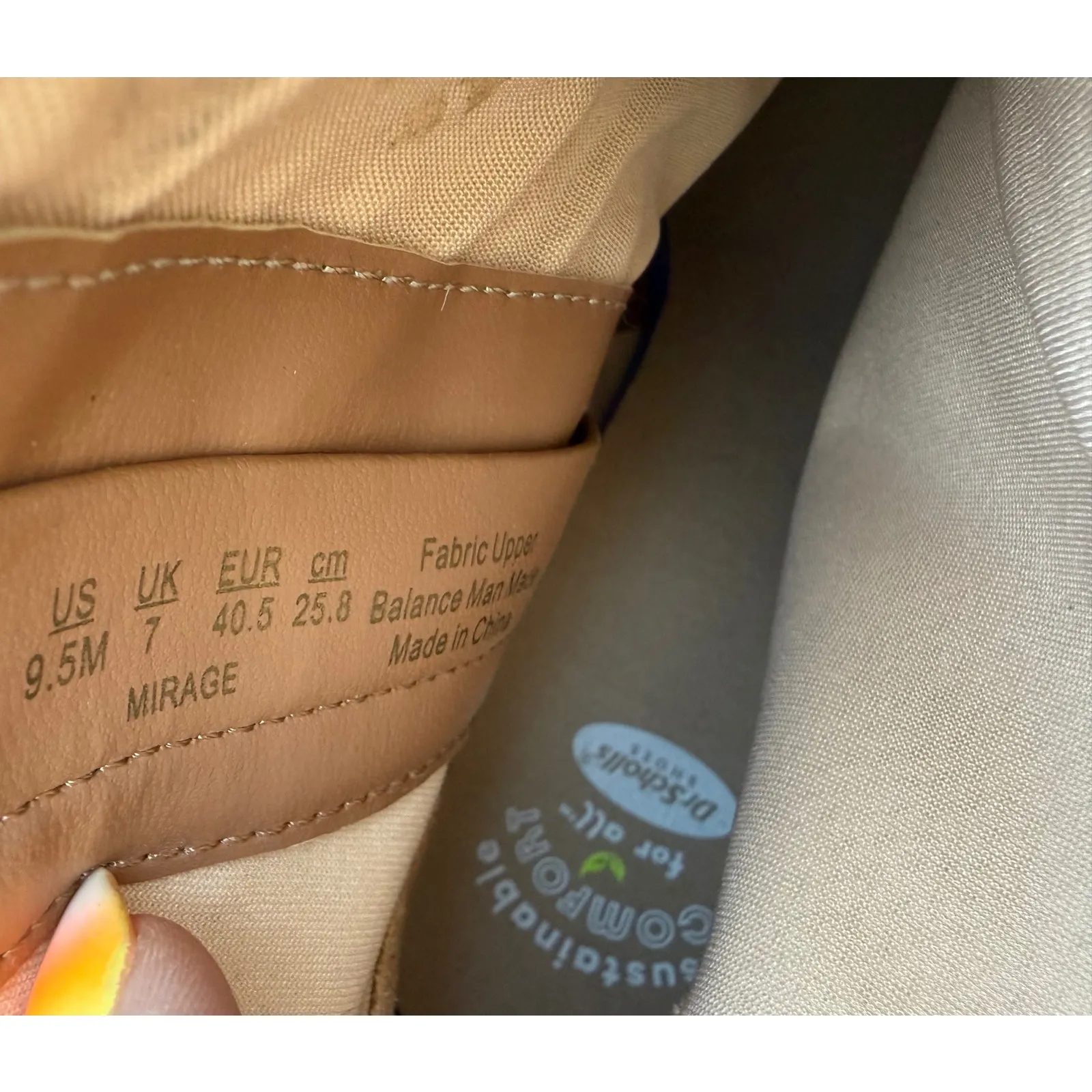 Dr. Scholl's Mirage faux suede ankle booties wedge heel Brown size 9.5 Womens - Image 7