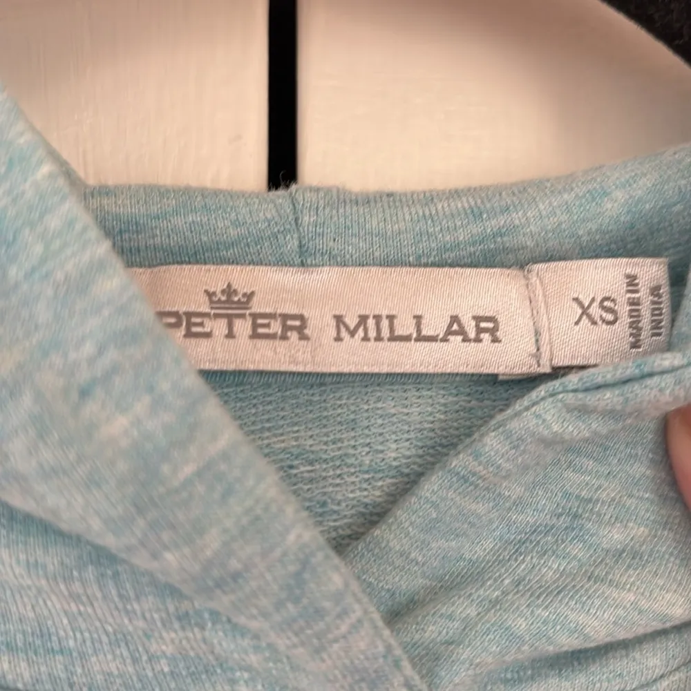 Peter Millar Women’s Lava Wash Hoodie Blue Spruce Space Dye Size XS Heather Hood - Image 7