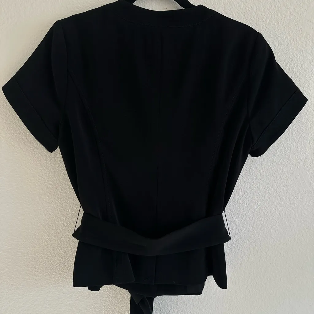 White House Black Market Black Blazer with Belt - Image 6