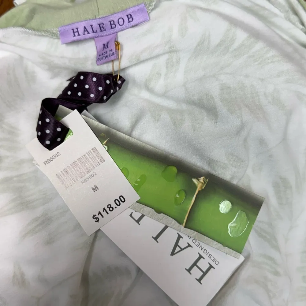 Hale Bob Robe Green Long Robe Size Medium NWT Great Christmas Gift Women - Image 3