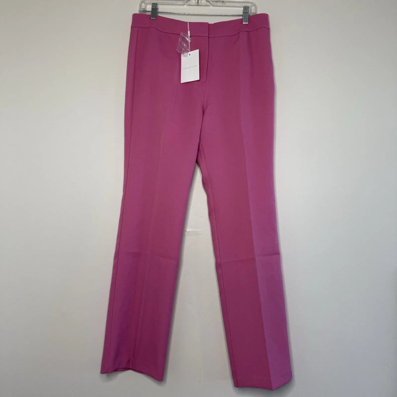 Endless‎ rose pant flat front trousers straight women barbie pink office L - Image 14