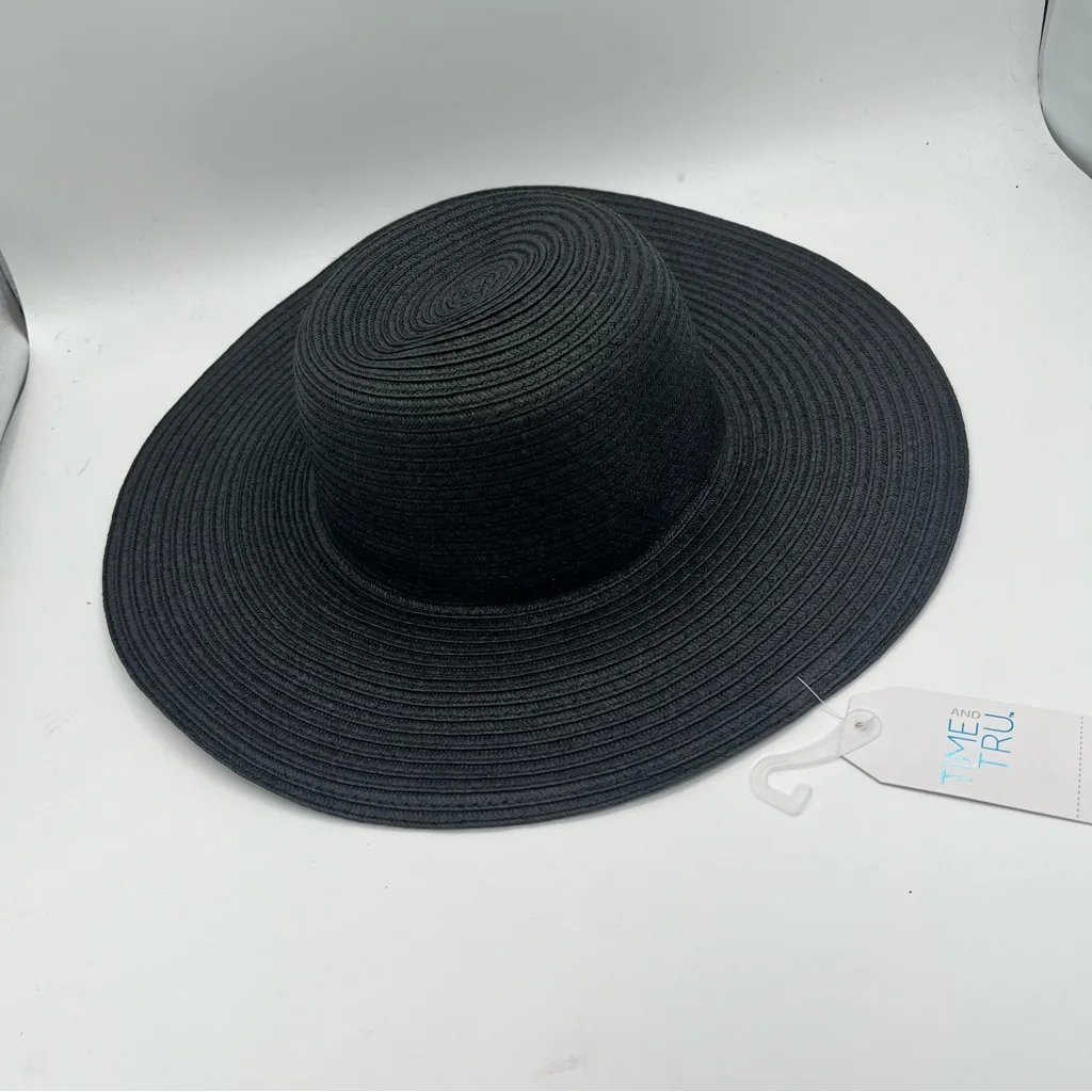 Time and Tru Black Floppy Sun Hat - Image 2
