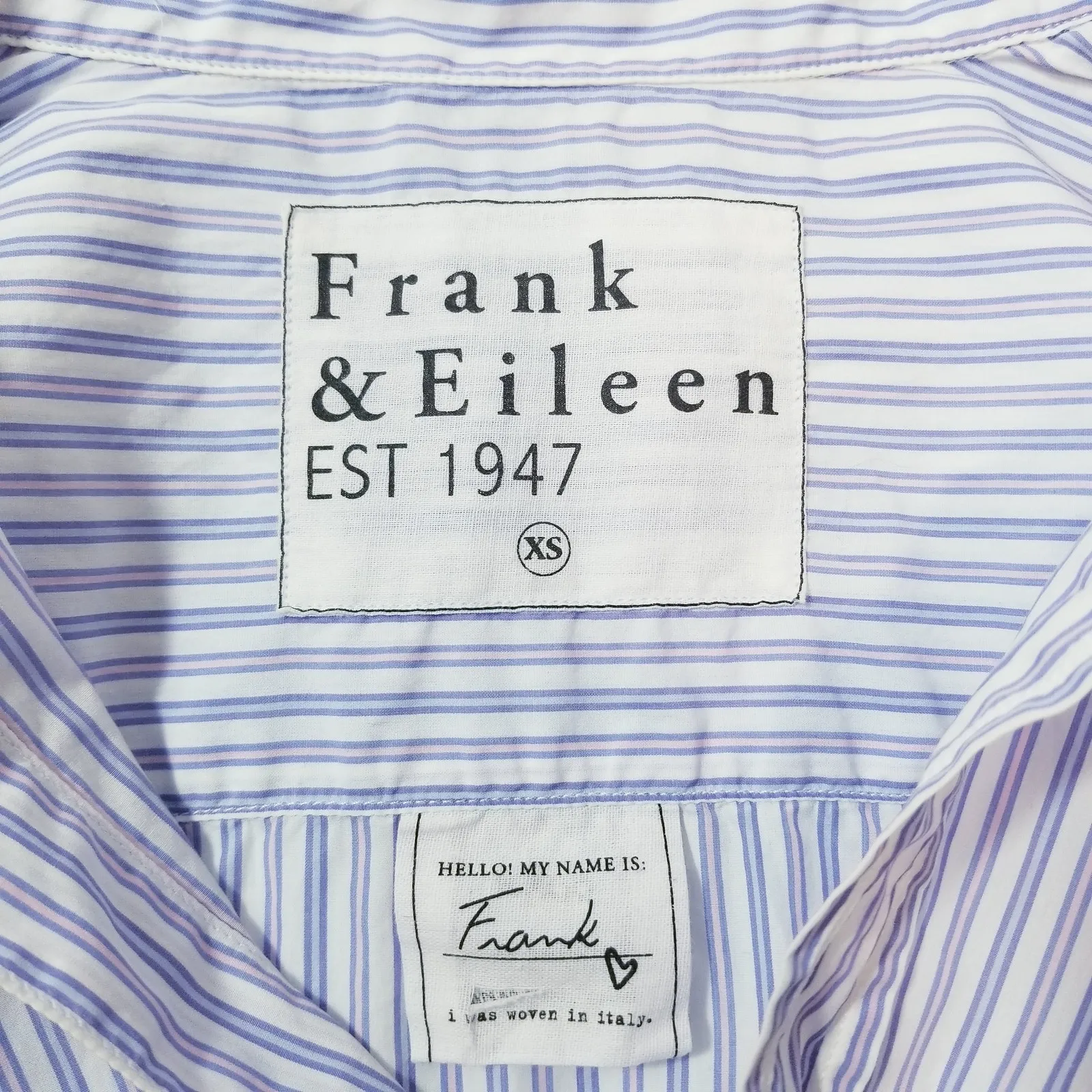 Frank & Eileen 100% Cotton Striped Button Front Shirt Woven in Italy - Image 11