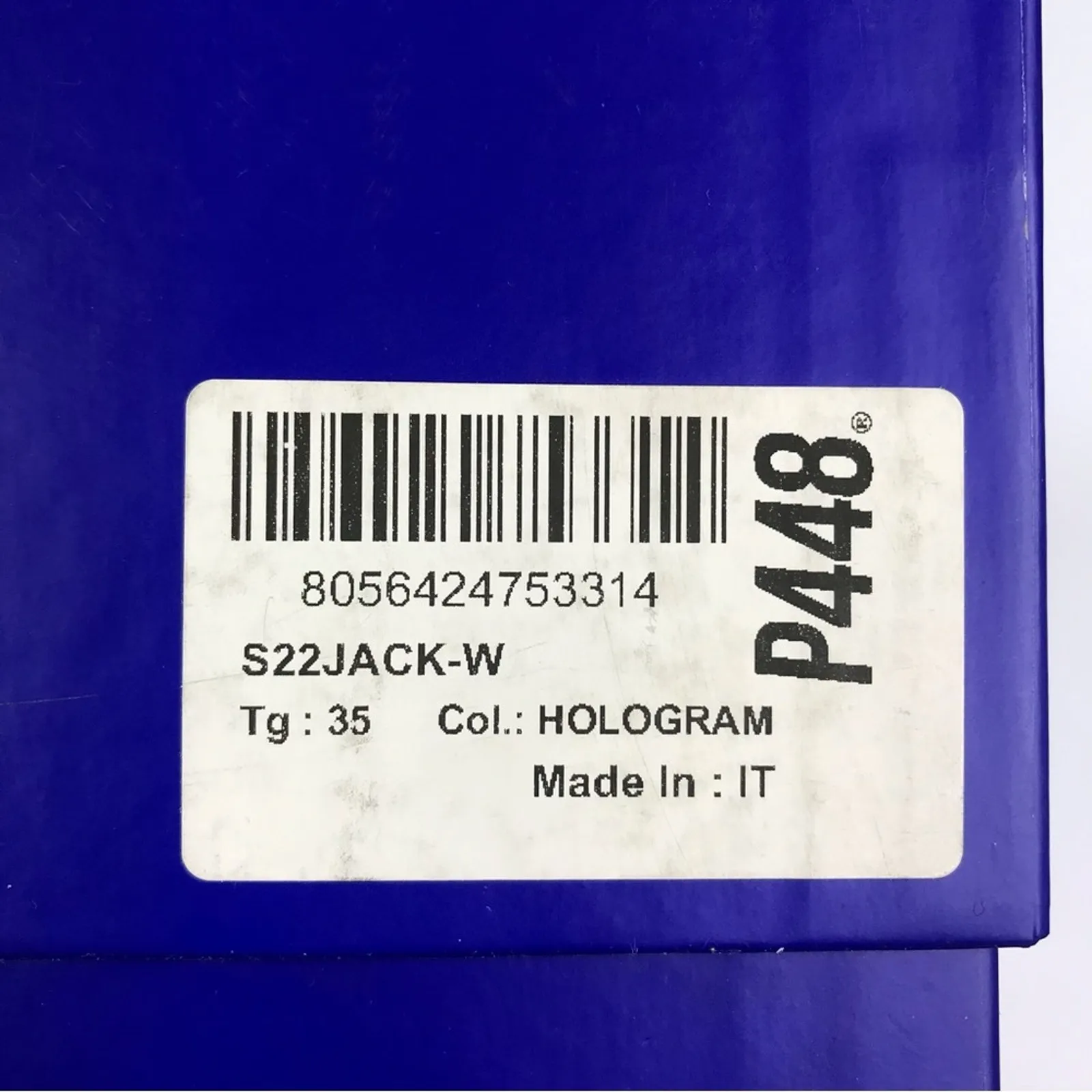 P448 Italian Jack Hologram Sneaker Women 5.5 Leather Shine Boho Preppy Fairy NWB - Image 16