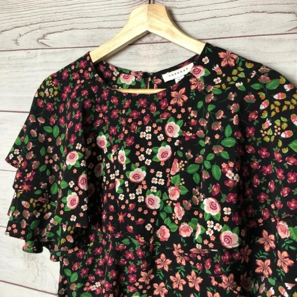Topshop Austin Patch Floral Short Sleeve 2 - Image 5