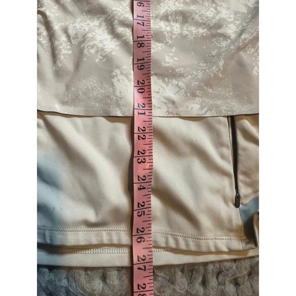 REI zip up layered running hoodie cream/tan siz xl Tan - Image 4