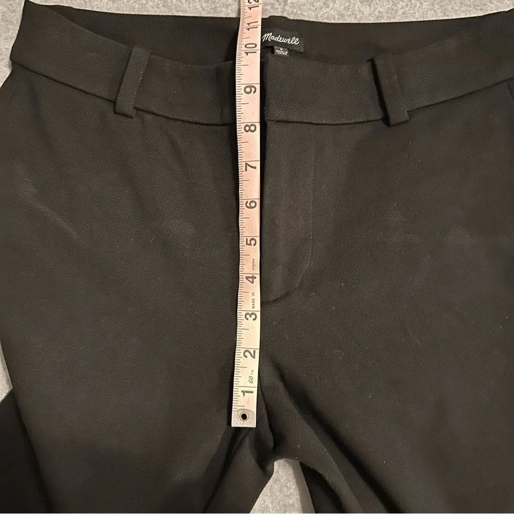 Madewell F5600 Cali Crop Demi-Boot Pants. Black Twill, Women's Size 6 - Image 7