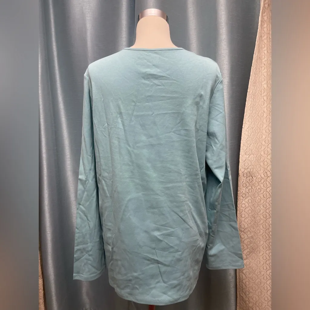 Pendleton Sky Blue Long Sleeve Women's Tee - Image 3