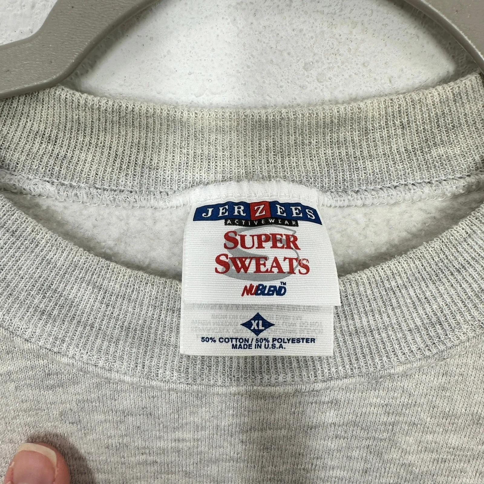 Jerzees Super Sweats Womens XL Gray Embroidered Cabin Sweatshirt Cabincore Cozy - Image 6