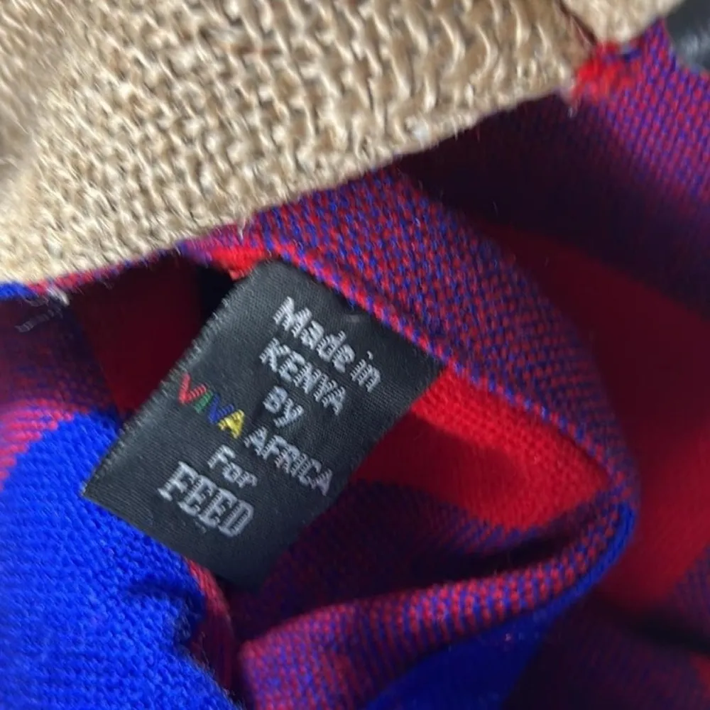 🌍 FEED Kenya Africa Bag | Beaded Burlap Reversible Tote | WFP Artisan Crossbody Tan - Image 8