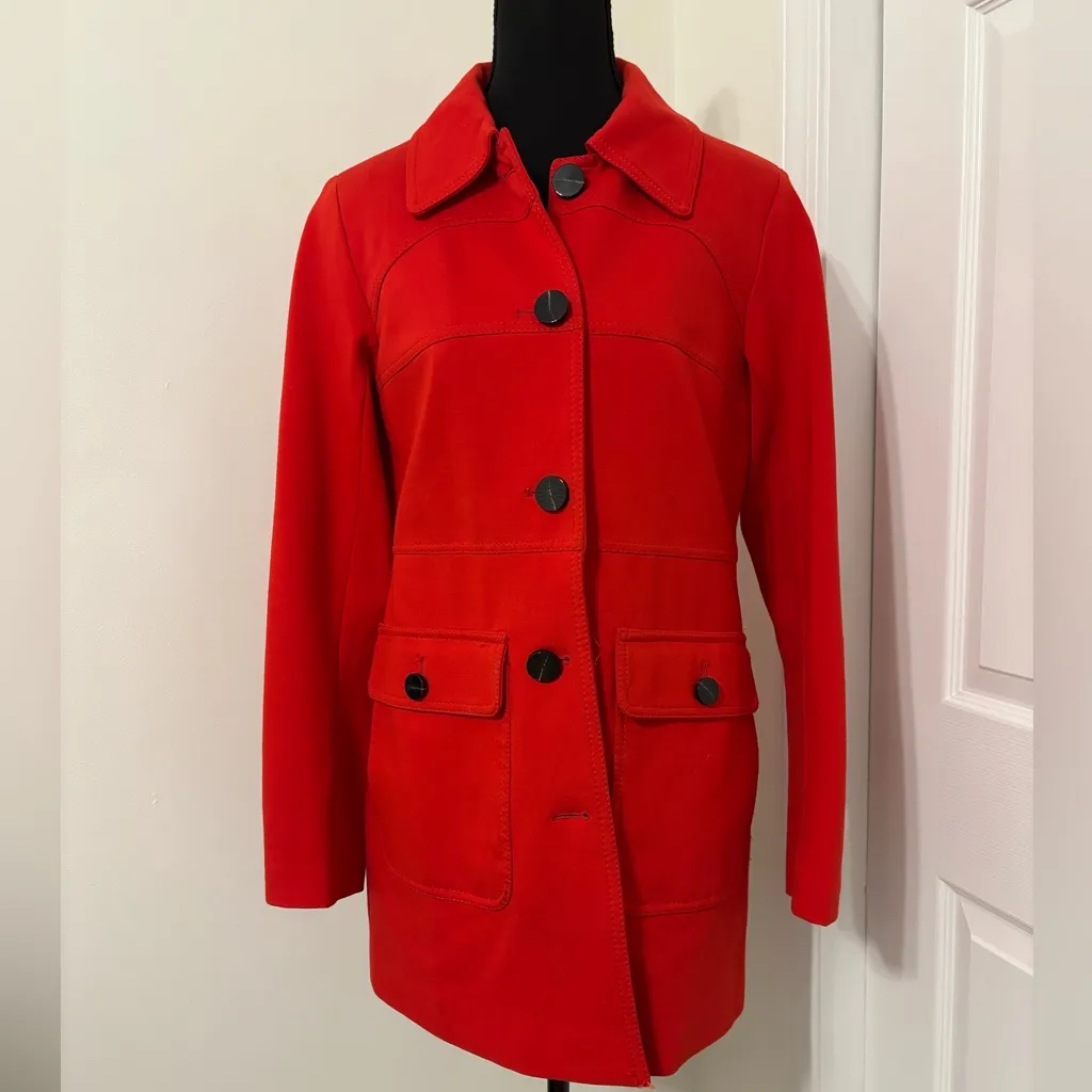 Vince Camuto Size XS red long peacoat jacket - Image 2