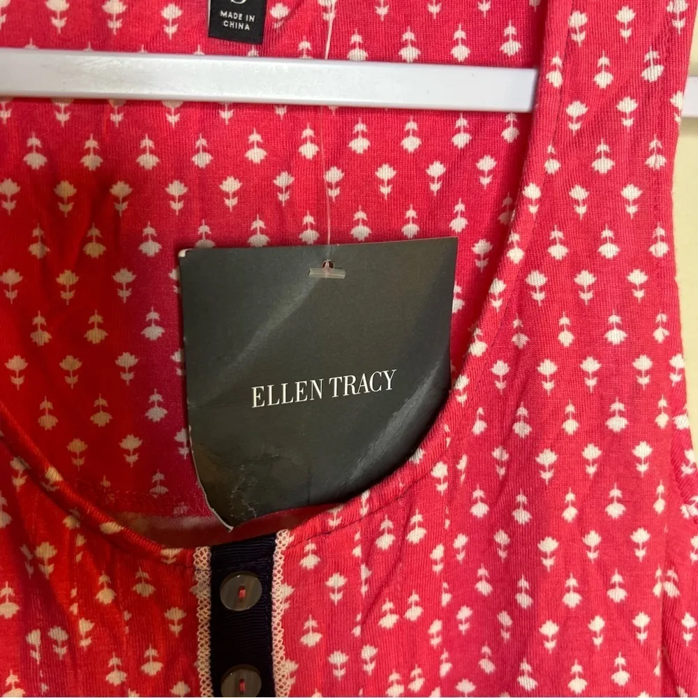 Ellen Tracy Womens Size‎ S Floral Print Scoop Neck Sleeveless Tank - Image 8