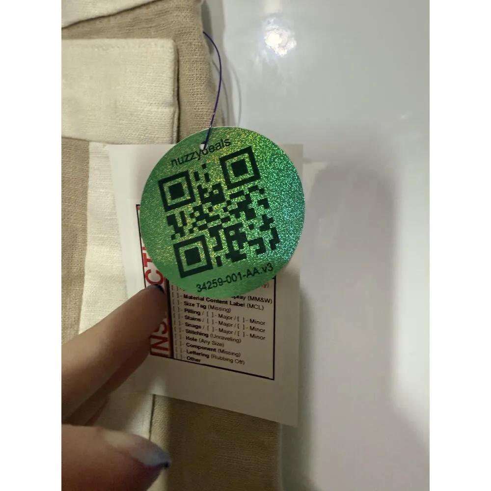 Abercrombie & Fitch Tan White Linen Wrap Mini Skort Mini Skirt Womens Size Small - Image 7