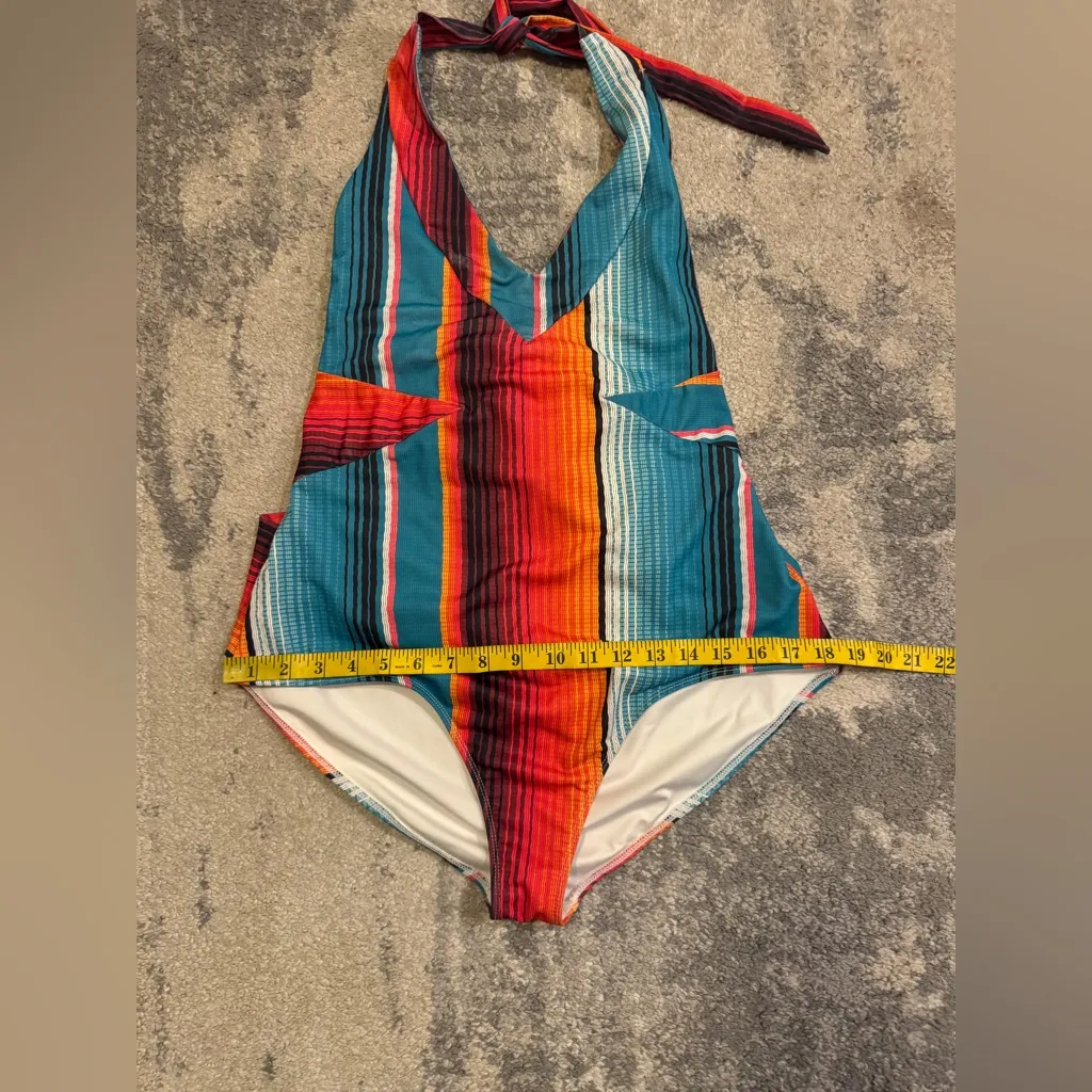 Crazy Train Multicolor Striped Swimsuit - Image 2