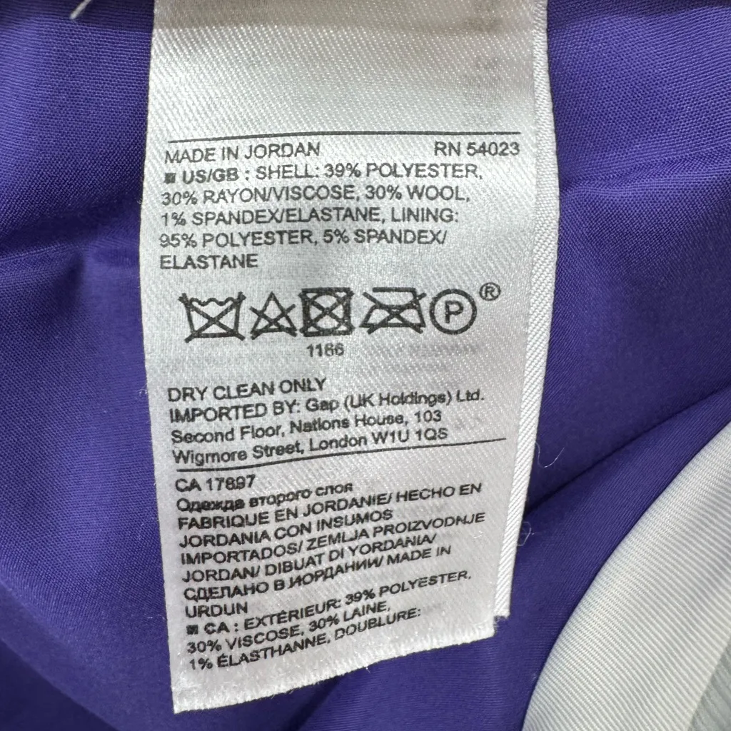 Banana Republic Avery in Purple Herringbone Straight Trouser Ankle Pants 0 - Image 6