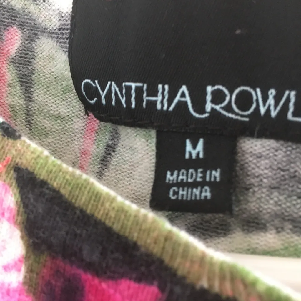FINAL MARKDOWN Cynthia rowley floral cardigan sweater (M) - Image 4