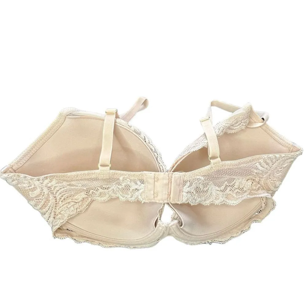 Natori Nude Underwire Padded Bra With Lace Around Trim and Back - Image 4