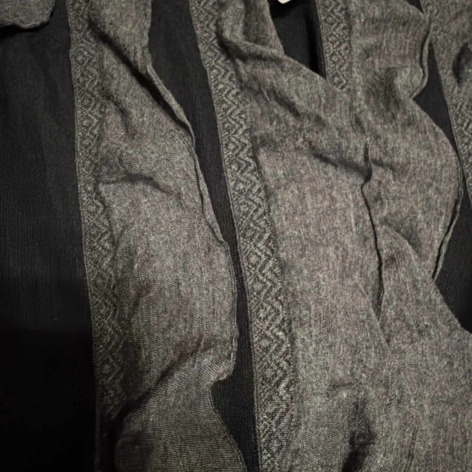 CHELSEA & THEODORE Boho Ruffle Maxi Skirt Gray & Black Women’s M NWT Size M - Image 2