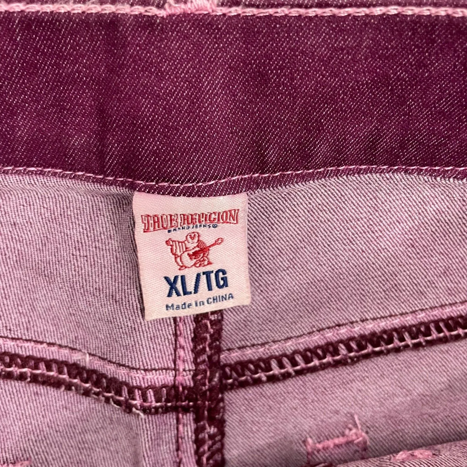 True Religion Starlet Leggings Women XL Berry Pull-on Stretch - Image 3