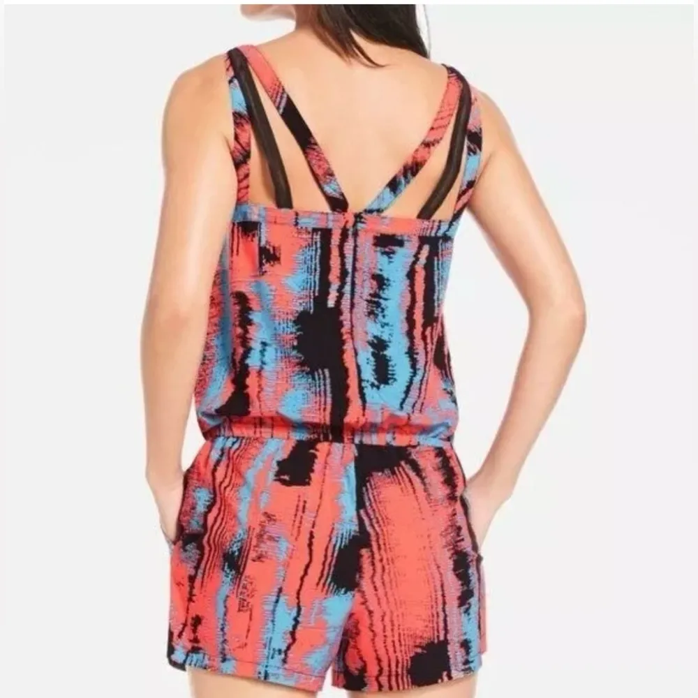 Fabletics Liza Heatwave Multicolor Sleeveless Romper- Size M - Image 2
