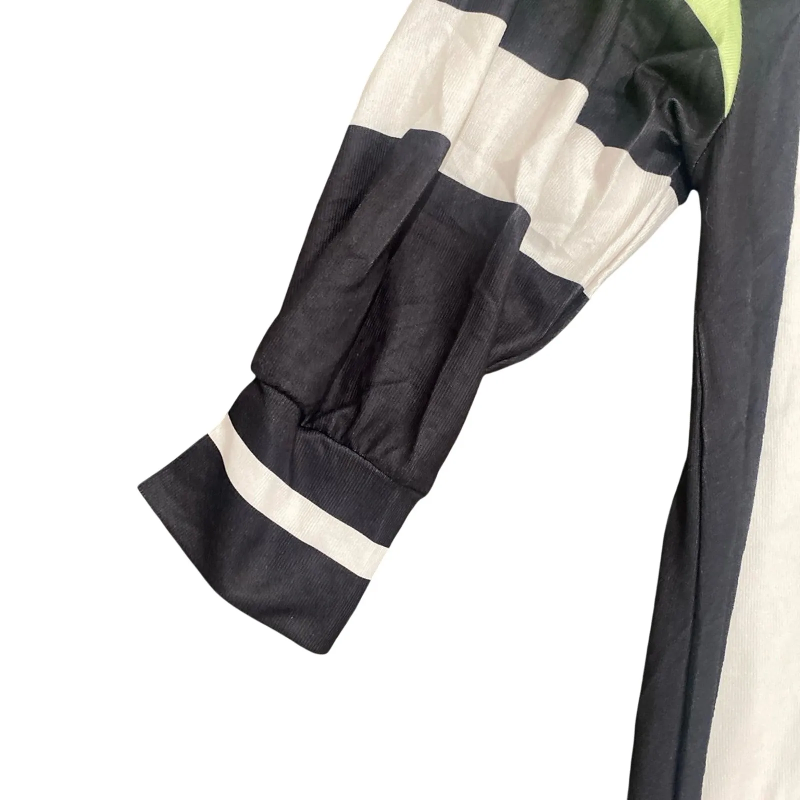 XPlusWear Vertical Striped Long Sleeve Sweatshirt Dress, Size 2XL Black - Image 4