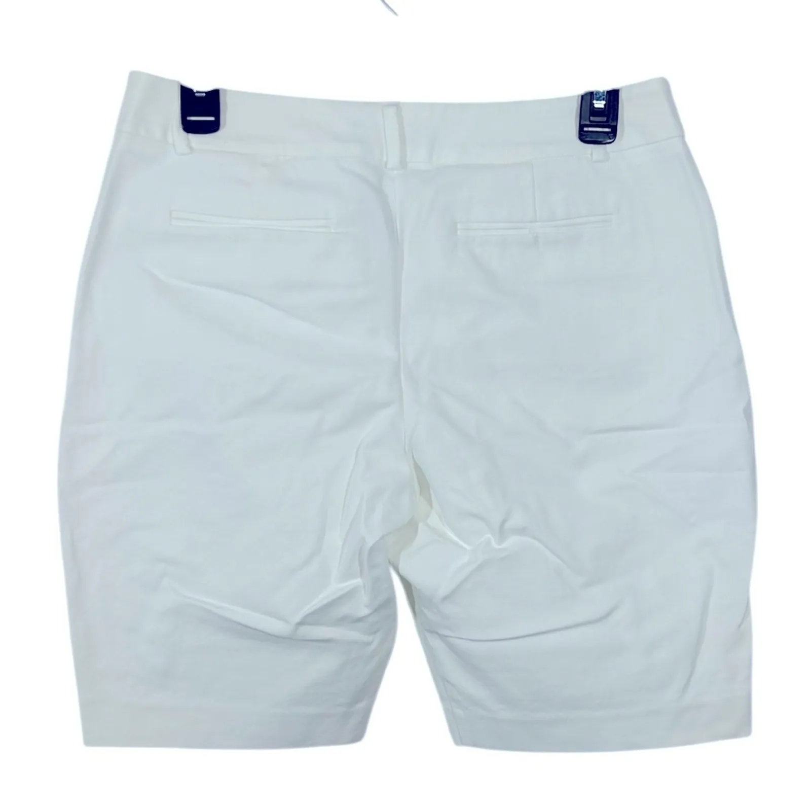 Apt. 9 Solid White Bermuda Shorts Women’s Size 8 | Classic Chino Flat Front - Image 5
