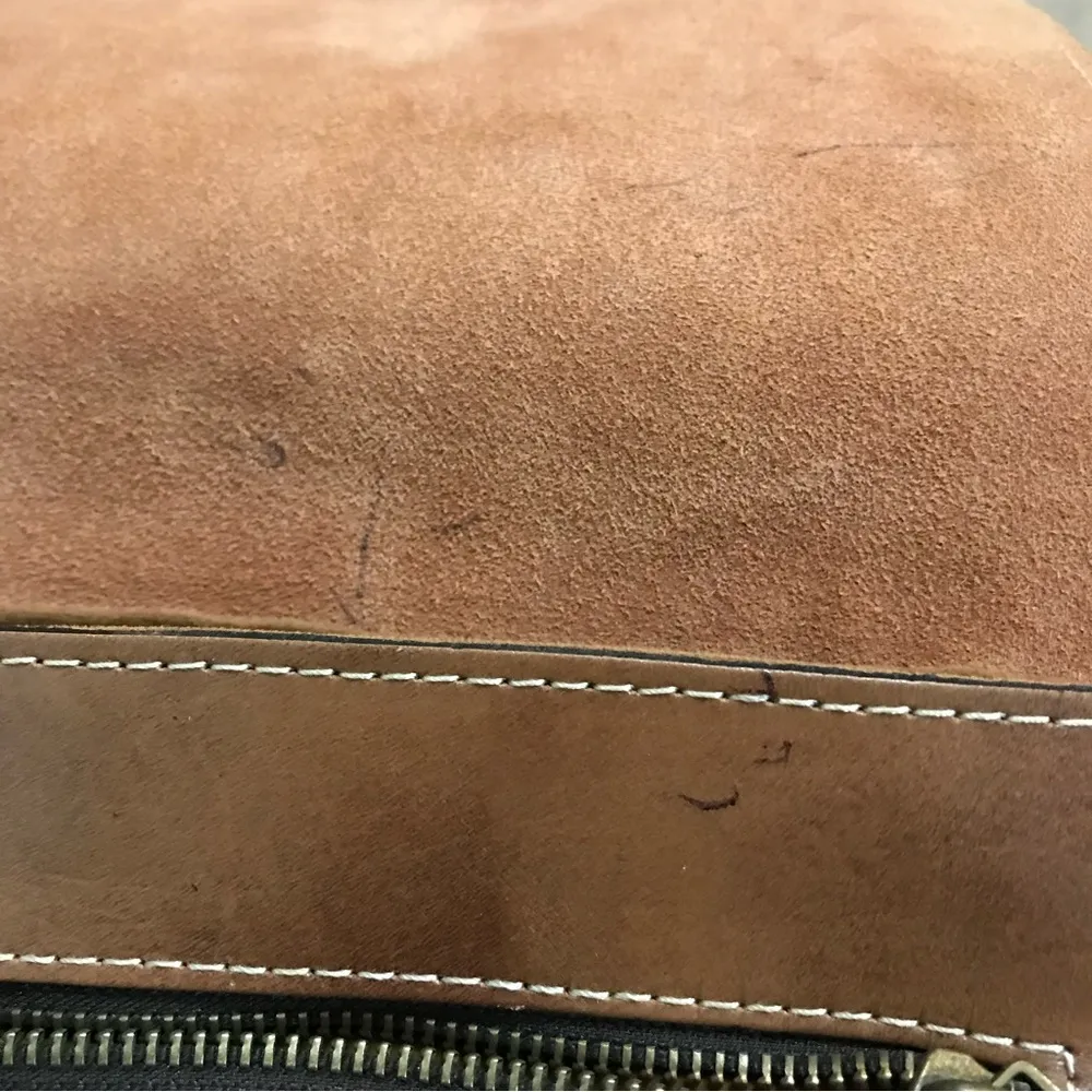 Patricia Nash Italian Leather Brown Old World Map Print Crossbody Bag Purse - Image 3