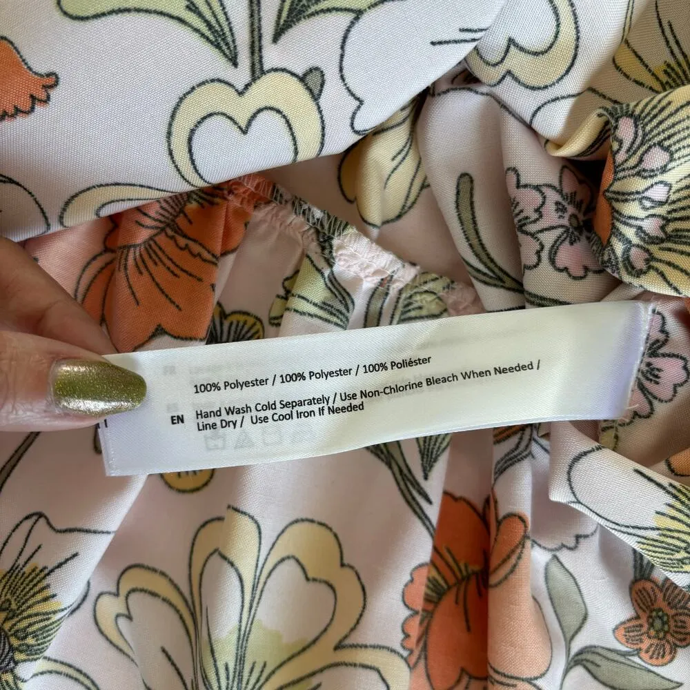 BOG Collective Lottie & Holly Blush & Rust Fit and Flare Tiered Mini Dress Small Pink - Image 6