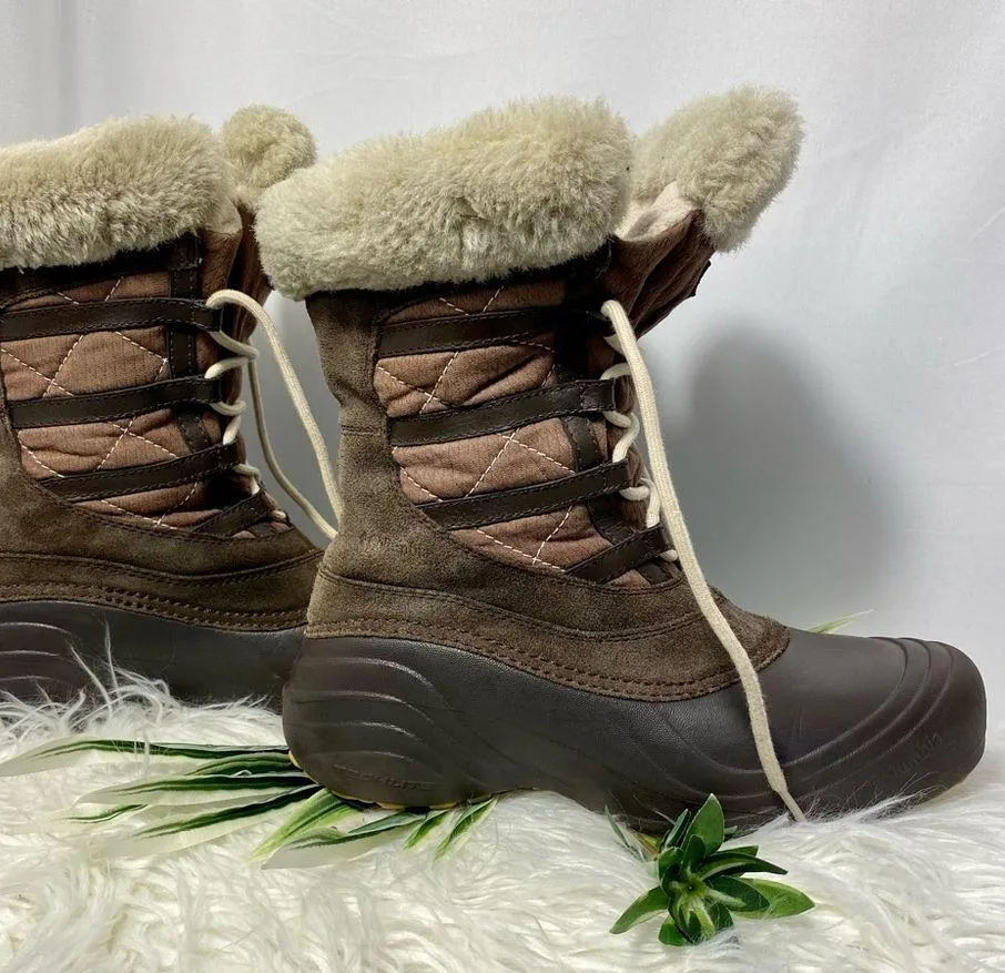 Columbia  SNOW BOOTS FUR LINED GOOD PRE-owned Condition Size 8 1/2 Refer to pics - Image 3