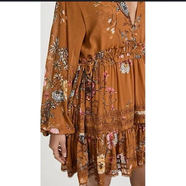 Free People Cherry Blossom Mini Dress Sz lg - Image 3