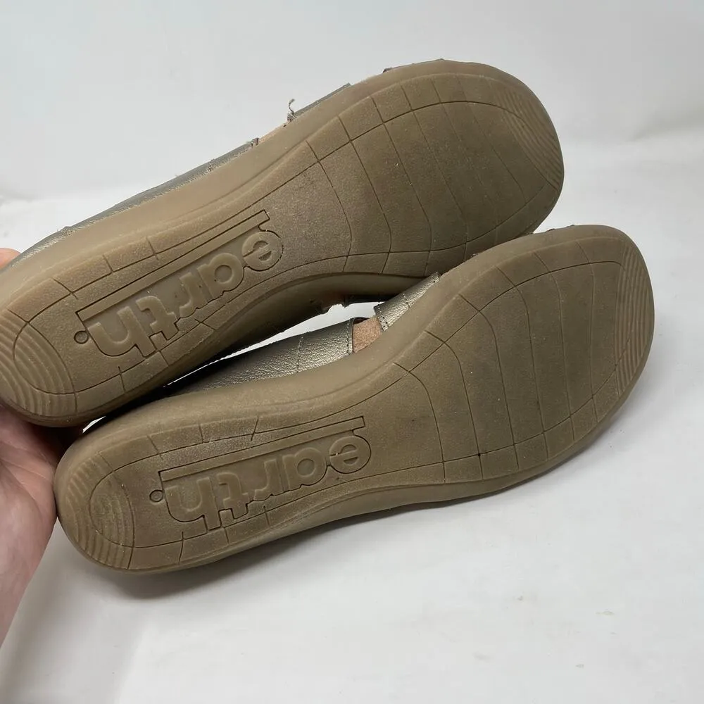 Earth Origins Bea Comfort Gladiator Slip on Sandals Shoes metallic Platinum 12 - Image 7