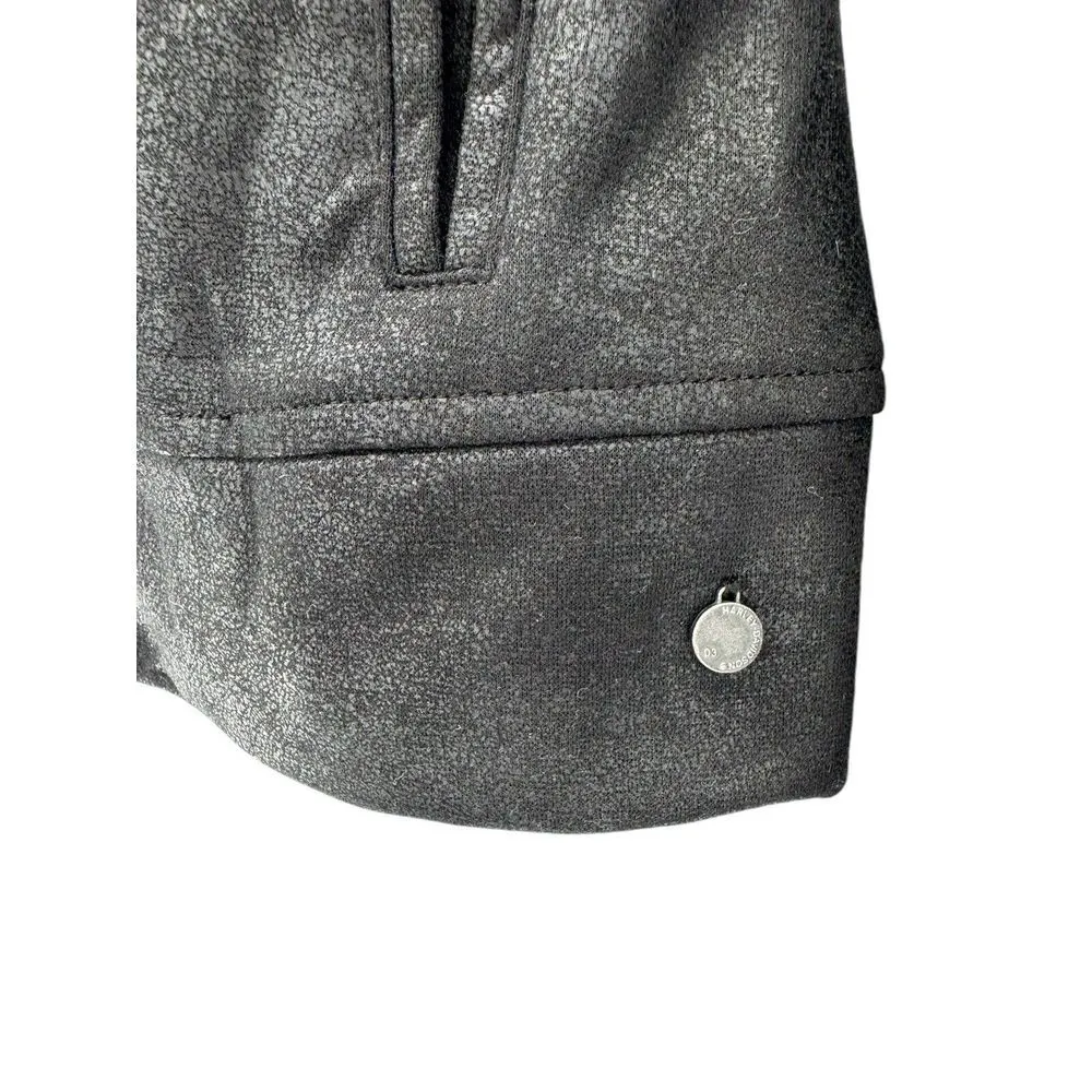 Harley-Davidson Women's Asymmetric Coated Ponte Biker Jacket, 97580-16VW. MEDIUM - Image 2