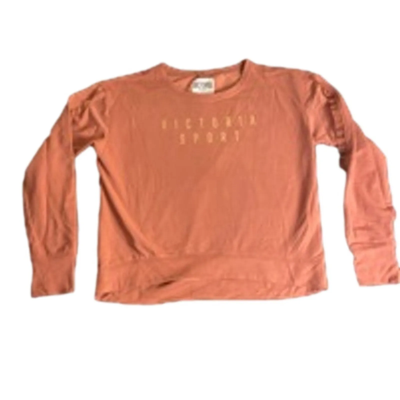 Athleisure Cozy Rose Pink Crewneck Pullover Victoria Sport Size Large - Image 5